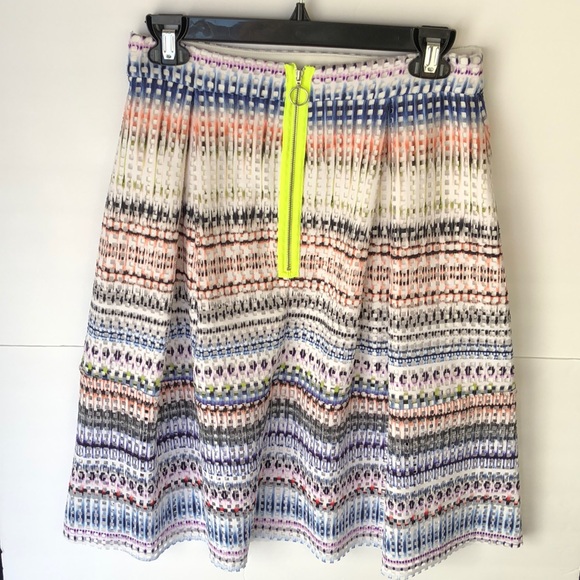 AQUA Perforated Multi Color Skirt Size S - Picture 4 of 6